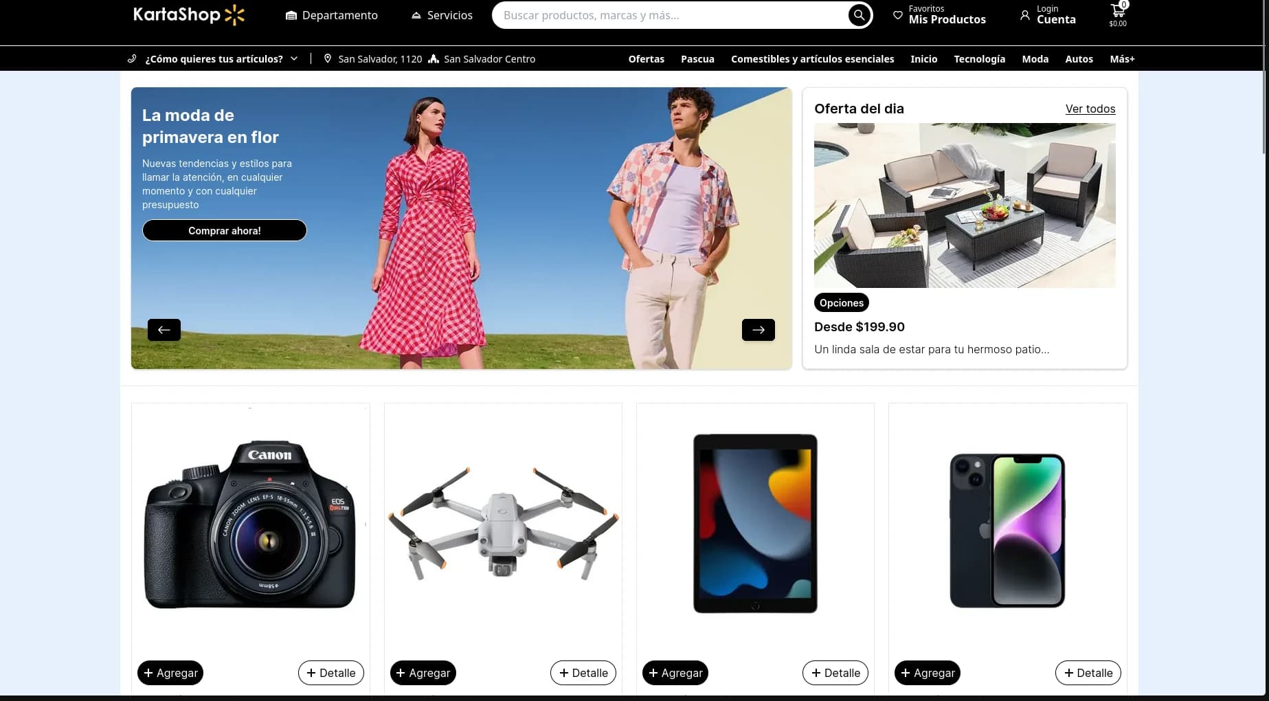 KartaShop storefront homepage