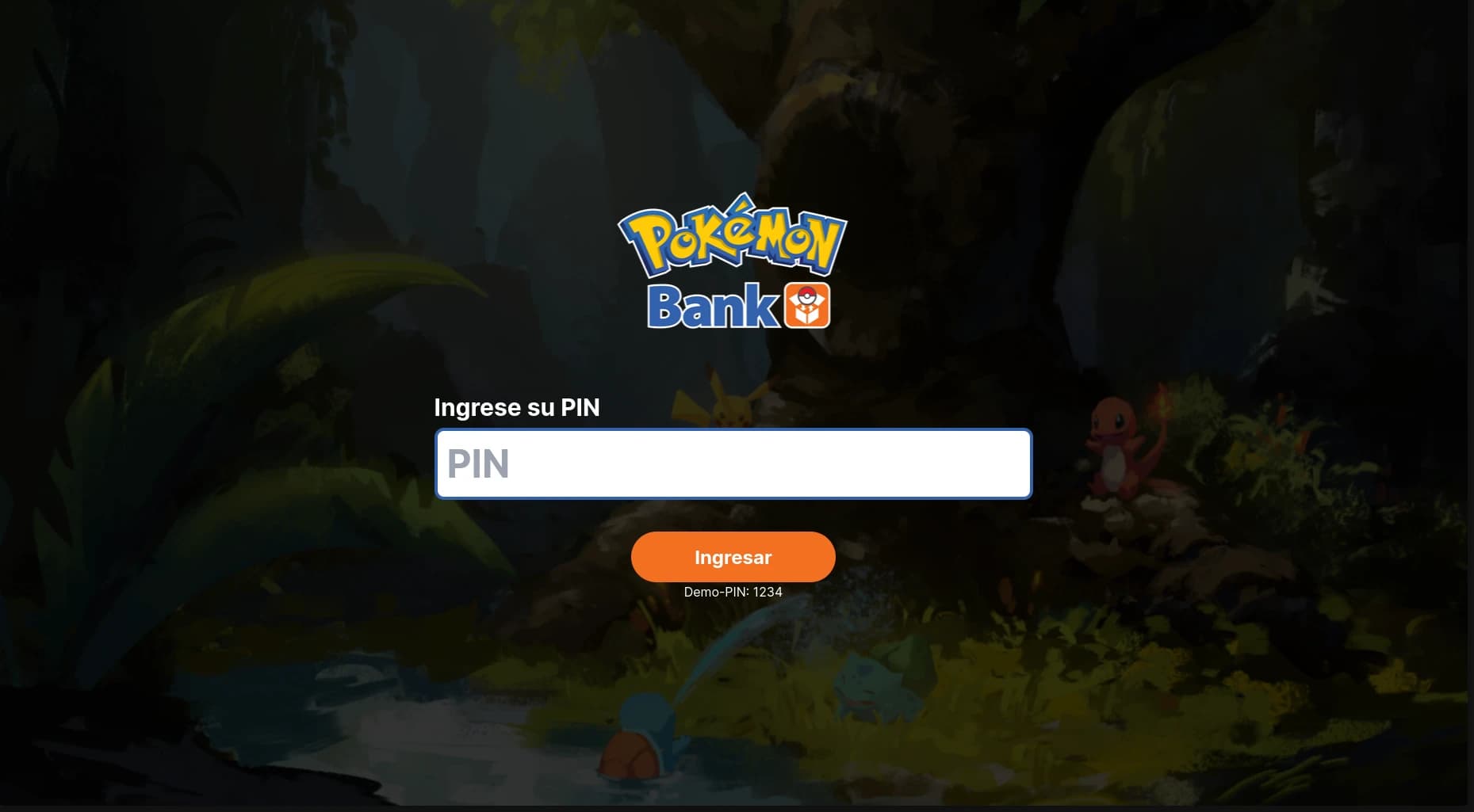Pokémon Bank PIN login